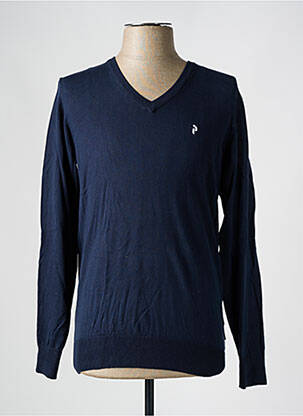 Pull col v manches longues bleu PEAK PERFORMANCE homme