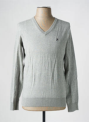 Pull col v manches longues gris PEAK PERFORMANCE homme