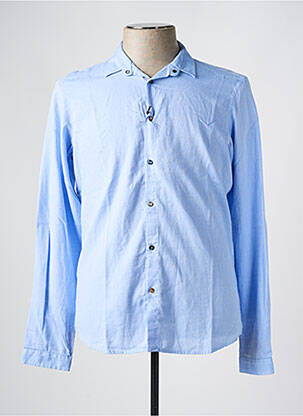 Chemise manches longues coupe cintrée bleu IMPERIAL homme