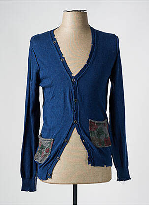 Gilet manches longues col v bleu IMPERIAL homme