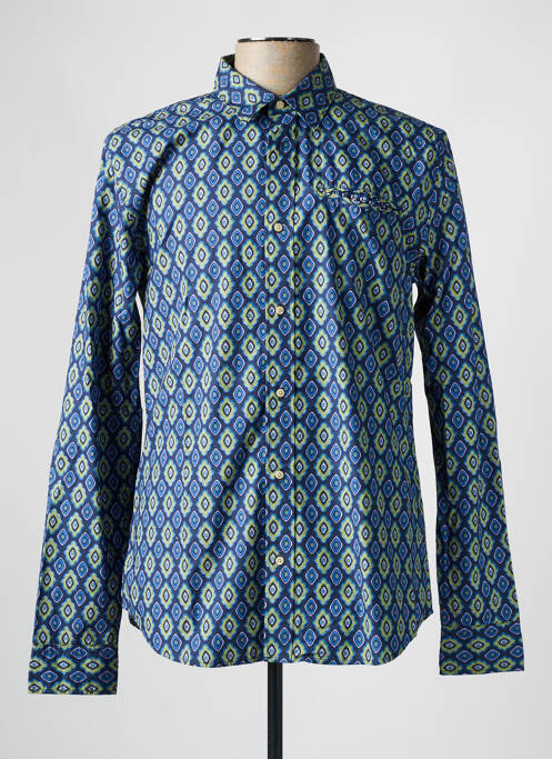 Chemise manches longues bleu SCOTCH & SODA pour homme