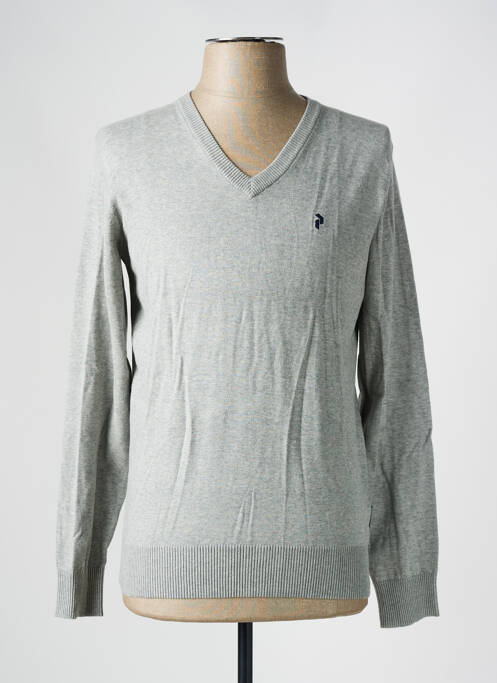 Pull col v manches longues gris PEAK PERFORMANCE homme