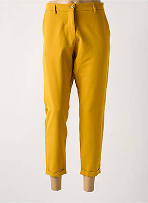 Pantalon 7/8 stretch taille normale jaune IMPERIAL femme