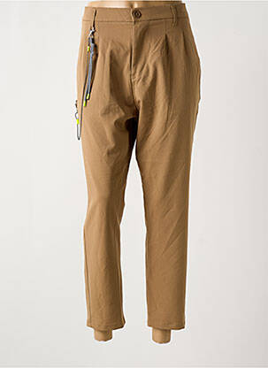 Pantalon 7/8 stretch taille normale marron IMPERIAL femme
