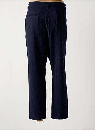 Pantalon 7/8 tissage popeline taille normale bleu IMPERIAL femme