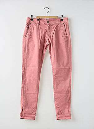 Pantalon chino taille basse taille basse rose PLEASE femme
