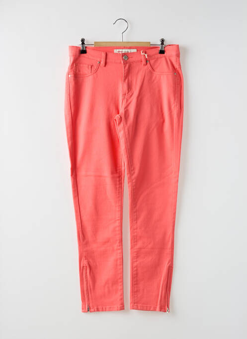 Jeans coupe slim orange GEISHA pour femme