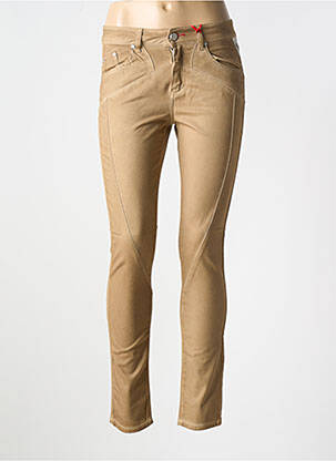 Pantalon slim poches beige LA CIBLE ROUGE femme