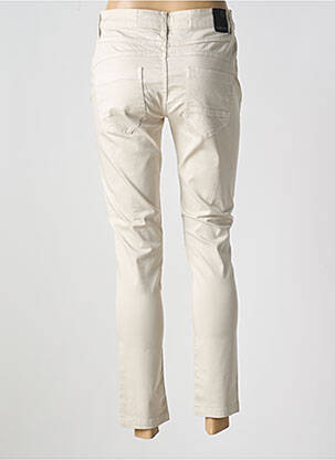 Pantalon 7/8 fermeture zippée sous rabat boutonné beige LA CIBLE ROUGE femme