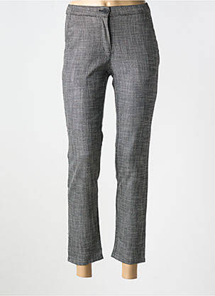 Pantalon 7/8 fermeture zippée sous rabat boutonné gris LA CIBLE ROUGE femme
