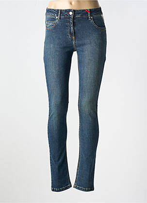Jeans coupe slim taille basse taille basse bleu LA CIBLE ROUGE femme