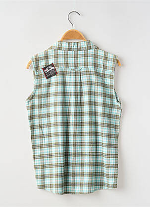 Chemise manches courtes imprimé carreaux bleu HAWK garçon