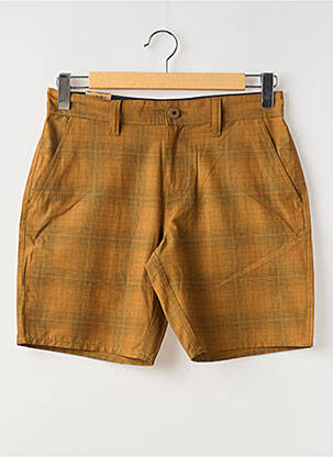 Short tissage popeline taille normale marron BRIXTON homme