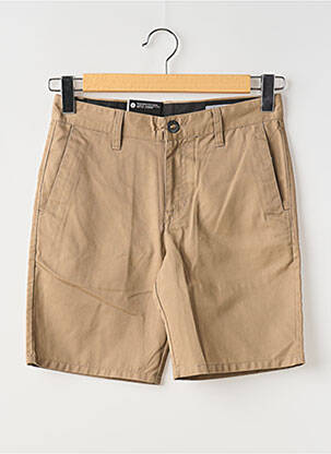 Short tissage popeline taille normale marron VOLCOM homme