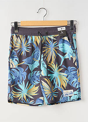 Short de bain imprimé tie and dye noir SALTY CREW homme