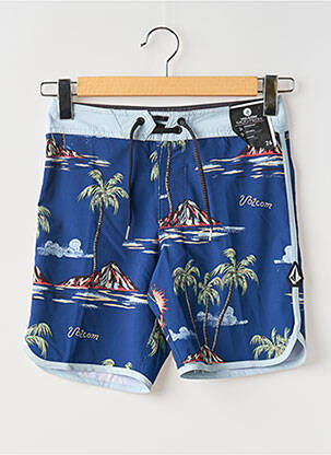 Short de bain tissage popeline bleu VOLCOM homme