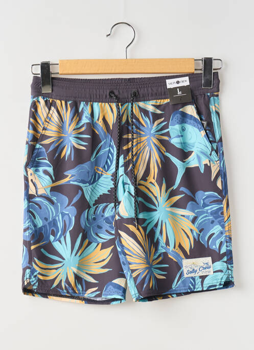 Short de bain imprimé tie and dye noir SALTY CREW homme