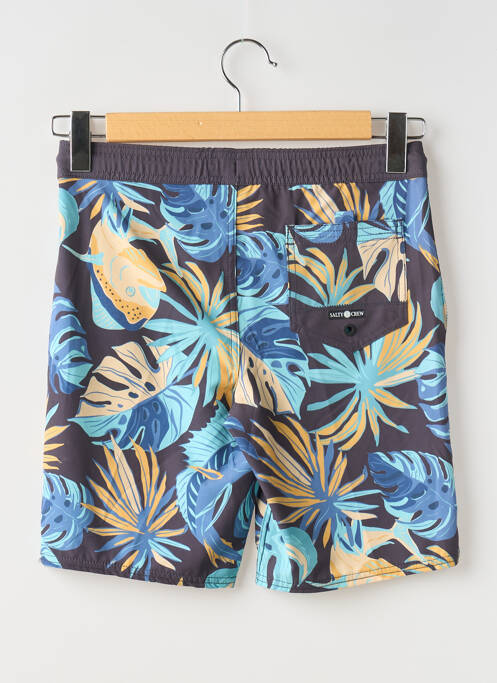 Short de bain imprimé tie and dye noir SALTY CREW homme