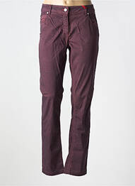 Jeans coupe slim stretch taille normale violet LA CIBLE ROUGE femme