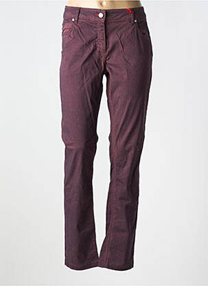 Jeans coupe slim stretch taille normale violet LA CIBLE ROUGE femme
