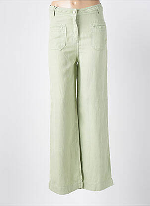 Jean coupe flare taille haute taille haute vert BÔ-M femme
