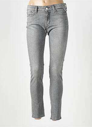 Jeans coupe slim stretch taille normale gris REPLAY femme
