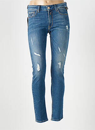 Jeans coupe slim effet usé délavé taille normale bleu REPLAY femme