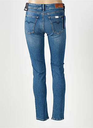 Jeans coupe slim effet usé délavé taille normale bleu REPLAY femme