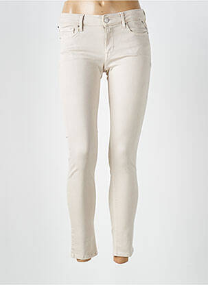 Jeans skinny stretch taille basse beige REPLAY femme