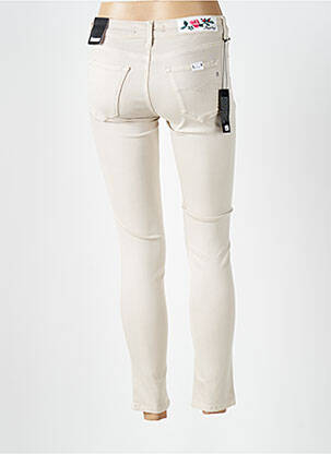 Jeans skinny stretch taille basse beige REPLAY femme