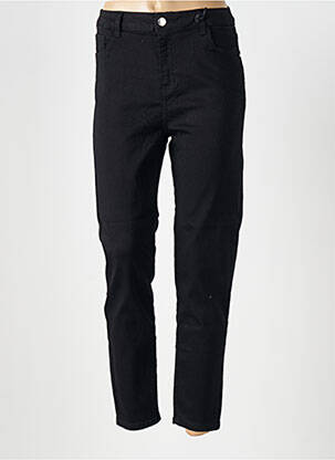Jeans coupe slim stretch taille normale noir MAT. femme