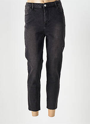 Jeans coupe slim stretch taille normale noir MAT. femme