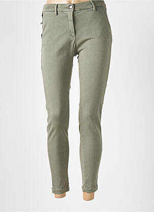 Pantalon chino tissage popeline taille normale vert REPLAY femme