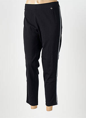 Pantalon 7/8 stretch taille normale noir MAT. femme