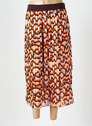 Jupe longue imprimé fantaisie orange SCOTCH & SODA femme