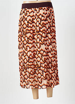 Jupe longue imprimé fantaisie orange SCOTCH & SODA femme
