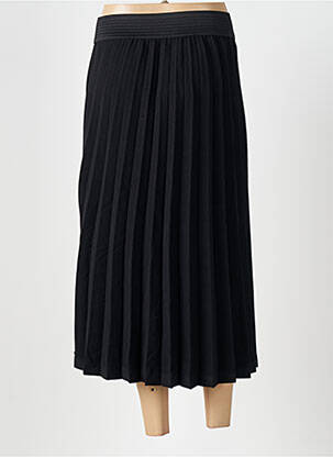 Jupe mi-longue coupe évasée noir MAT. femme