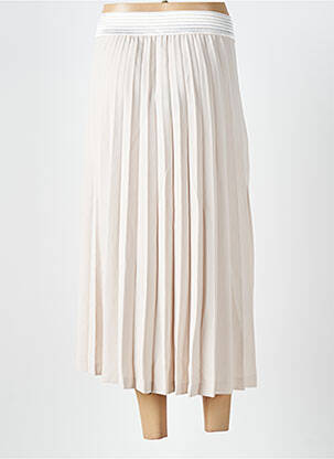 Jupe mi-longue coupe évasée beige MAT. femme