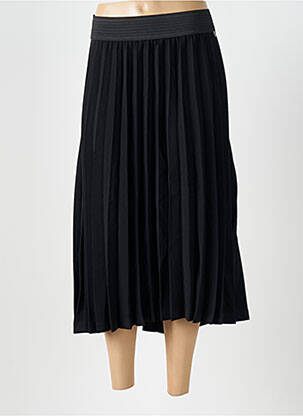 Jupe mi-longue noir MAT. pour femme