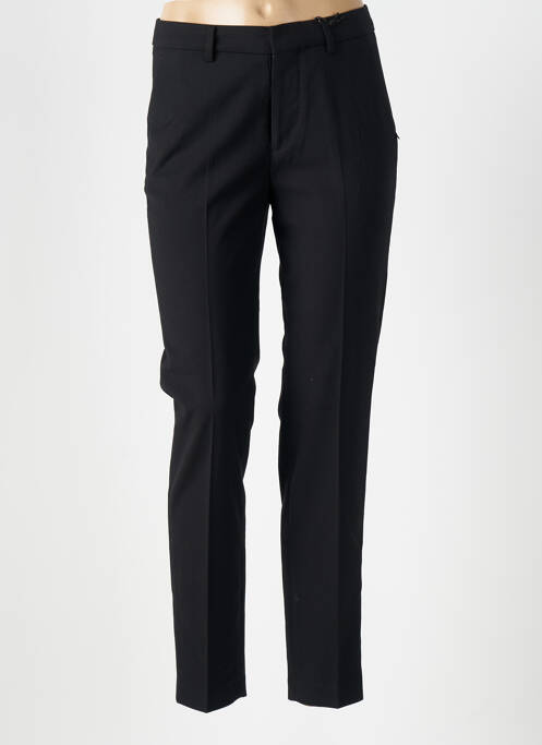 Pantalon chino fermeture zippée sous rabat avec crochet taille normale noir SCOTCH & SODA femme
