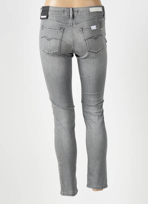 Jeans coupe slim stretch taille normale gris REPLAY femme
