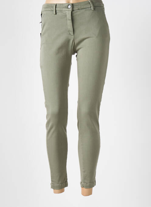 Pantalon chino tissage popeline taille normale vert REPLAY femme