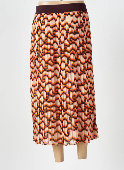 Jupe longue imprimé fantaisie orange SCOTCH & SODA femme