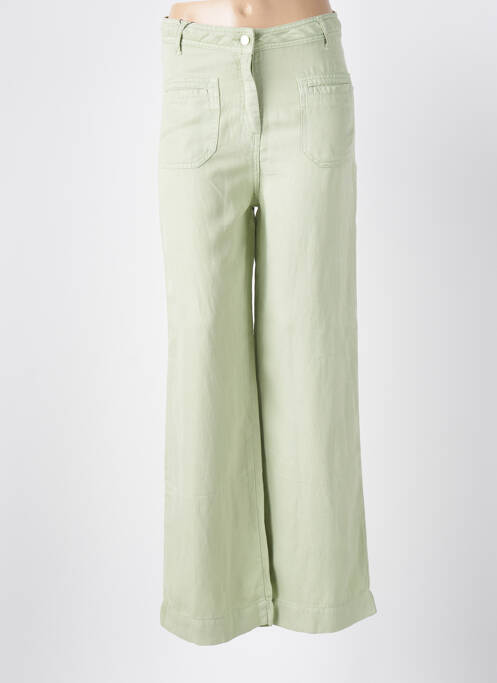 Jean coupe flare vert BÔ-M pour femme