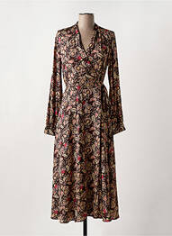 Robe longue manches longues manches longues noir SCOTCH & SODA femme