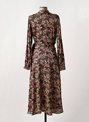 Robe longue manches longues manches longues noir SCOTCH & SODA femme