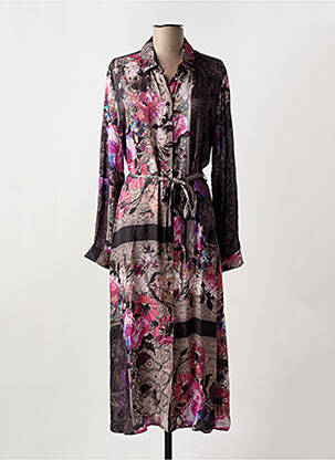Robe longue manches longues manches longues rose REPLAY femme