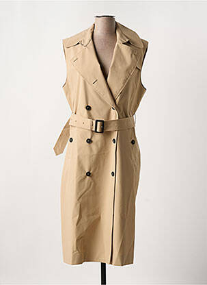 Trench tissage popeline sans capuche beige SAVE THE DUCK femme