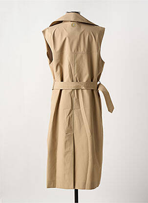 Trench tissage popeline sans capuche beige SAVE THE DUCK femme