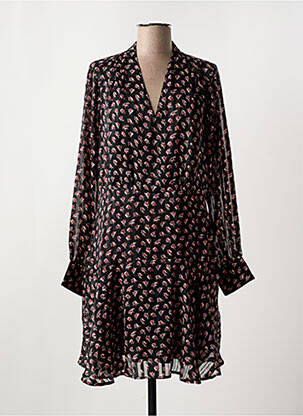 Robe courte manches longues manches longues noir SCOTCH & SODA femme